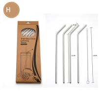 Reusable Drinking Straw Stainless Steel Straw with Brush